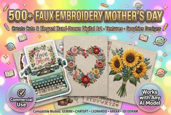 Review: 500 Faux Embroidery Mother’s Day Prompts