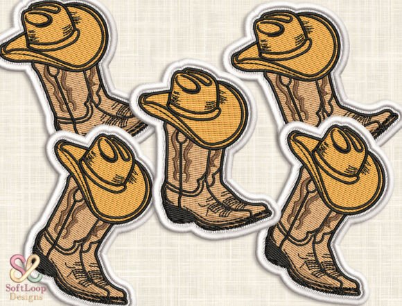 Review: COWBOY BOOT Patch Embroidery Design