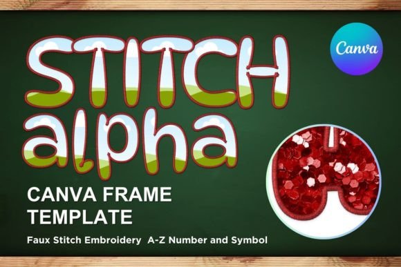 Review: Faux Embroidery Canva Frame Letters_10