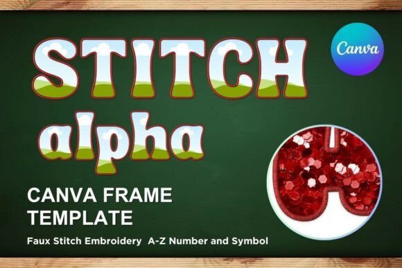 Review: Faux Embroidery Canva Frame Letters_34