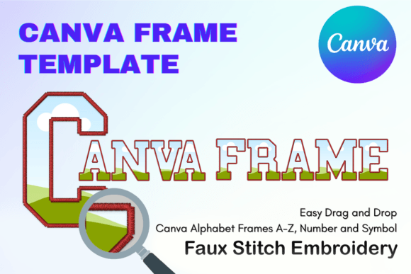 Review: Faux Embroidery Canva Frame Letters