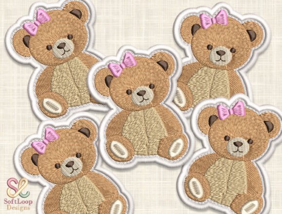 Review: GIRL TEDDY BEAR Patch Embroidery Design