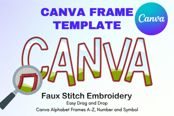 Reviewing Faux Embroidery Canva Frame Letters_C25