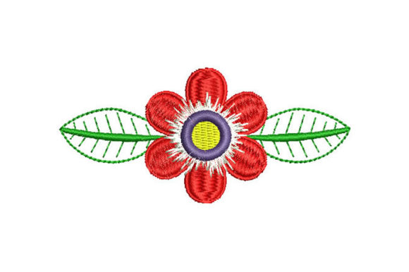 Reviewing Flower with Leaves for Holiday Embroidery