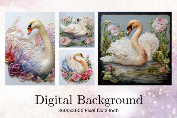 Reviewing Swan Embroidery Backgrounds Wallpaper