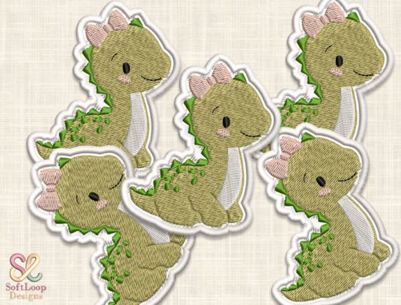 Reviewing the GIRL DINOSAUR Patch Embroidery Design