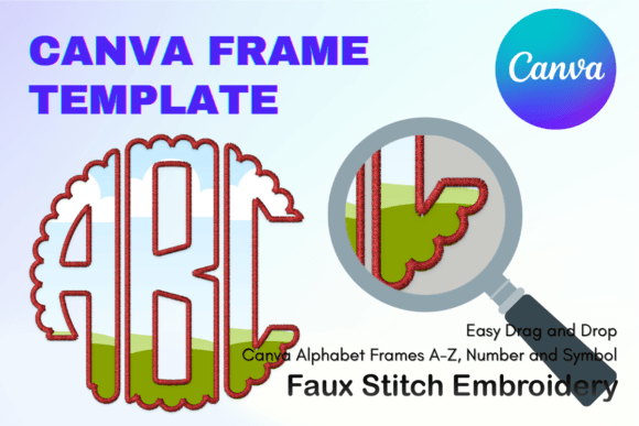 Reviewing the Monogram Faux Embroidery Canva Frame