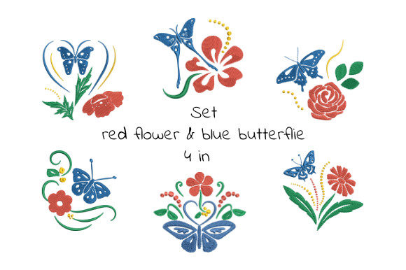 Reviewing the Red Flowers & Blue Butterflies Set